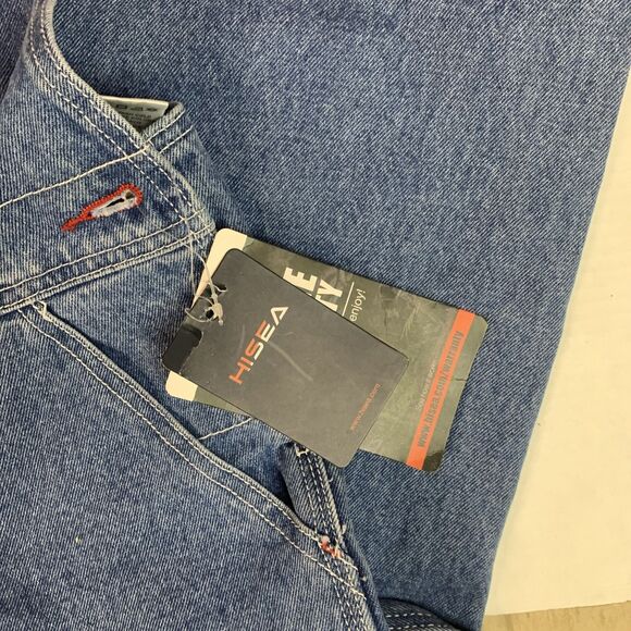 HISEA 30W x 28L Bib Overalls Jeans Work NWT pockets Carpenter - Picture 3 of 4